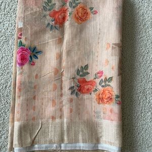 The Beautiful Indian Designer Casual Party Wear Saree Sari Ghicha Silk